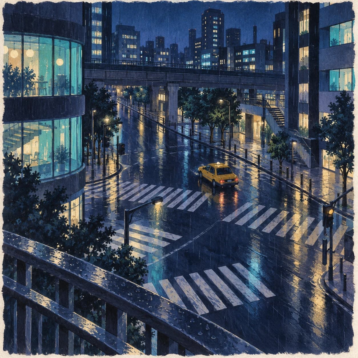 Portada de Liquid DnB para una noche de lluvia