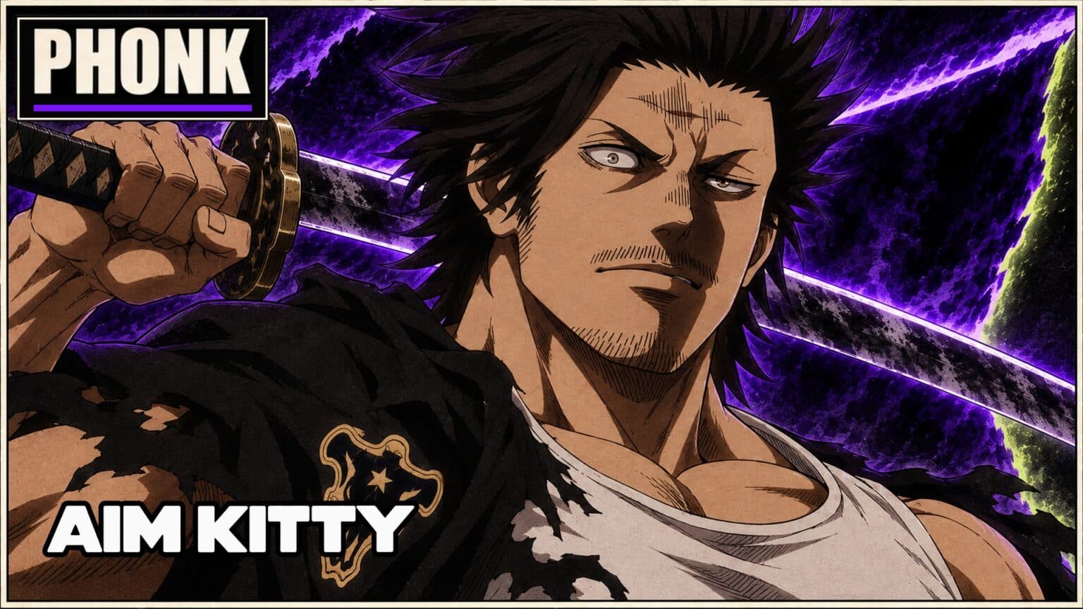 Portada de Supera tus límites, single de AIM KITTY y LEÓN JAI inspirado en Yami de Black Clover